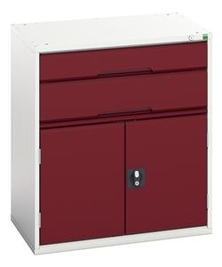 16925137.** verso drawer-door cabinet with 2 drawers / cupboard. WxDxH: 800x550x900mm. RAL 7035/5010 or selected